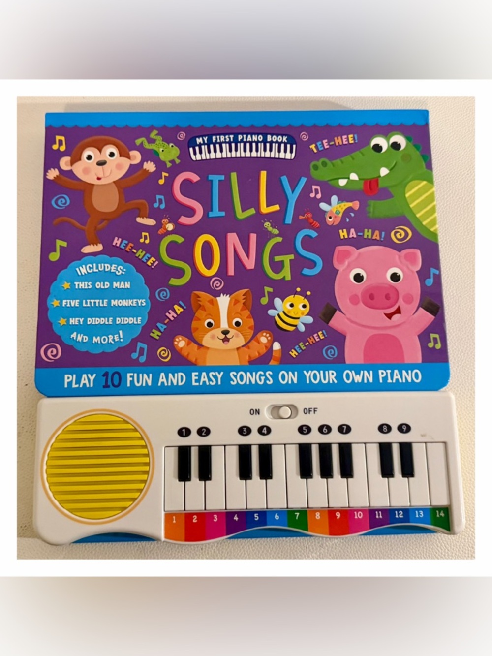Kidsbooks Silly Songs Piano Book Interactive Musical Toy Tested Works Fun Music